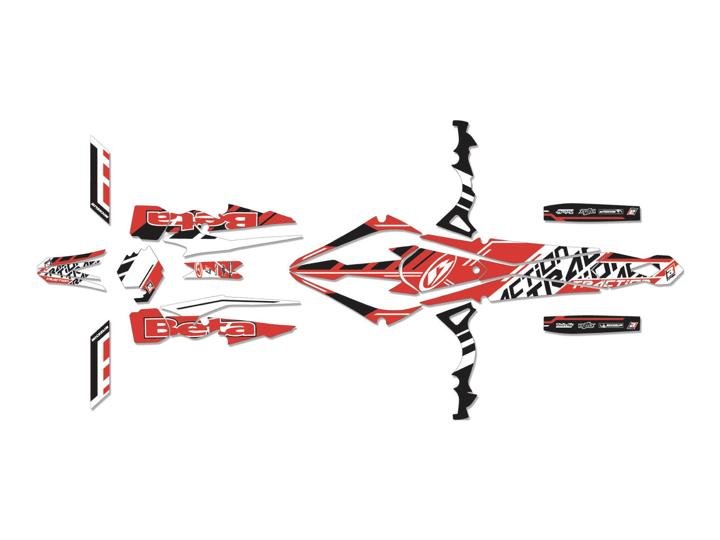 Kit Adesivi Traction Blackbird Beta EVO 125 2020-2026