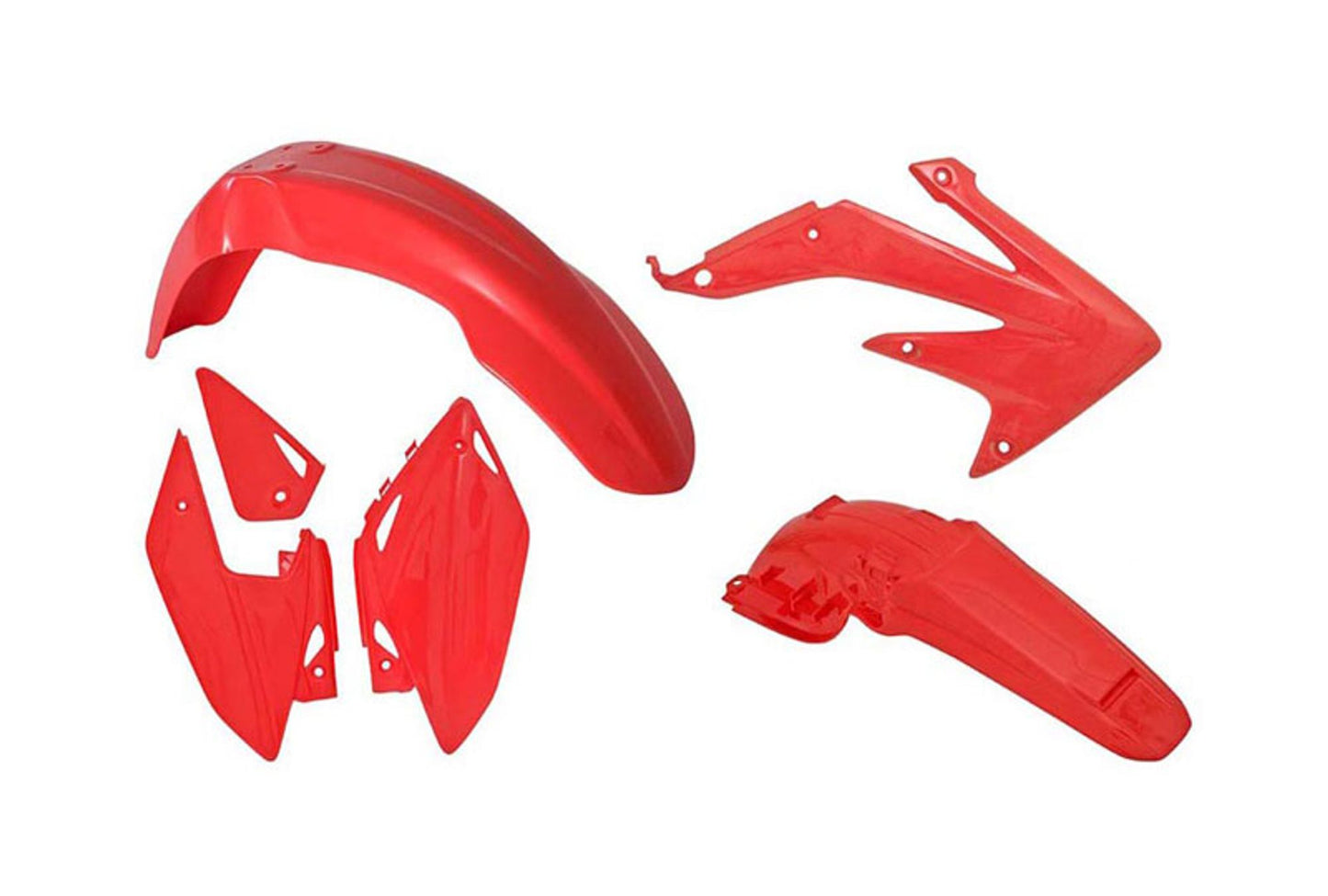 Kit Plastiche Racetech HONDA CRF 450 SENZA TABELLA ANTERIORE 2008-2017 Kit ROSSO CRF