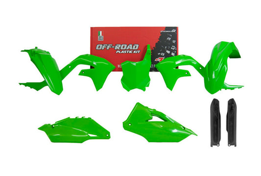 Kit Plastiche Racetech KAWASAKI KX 250/450 CON PARASTELI 2020-2024 Kit VERDE KAWASAKI