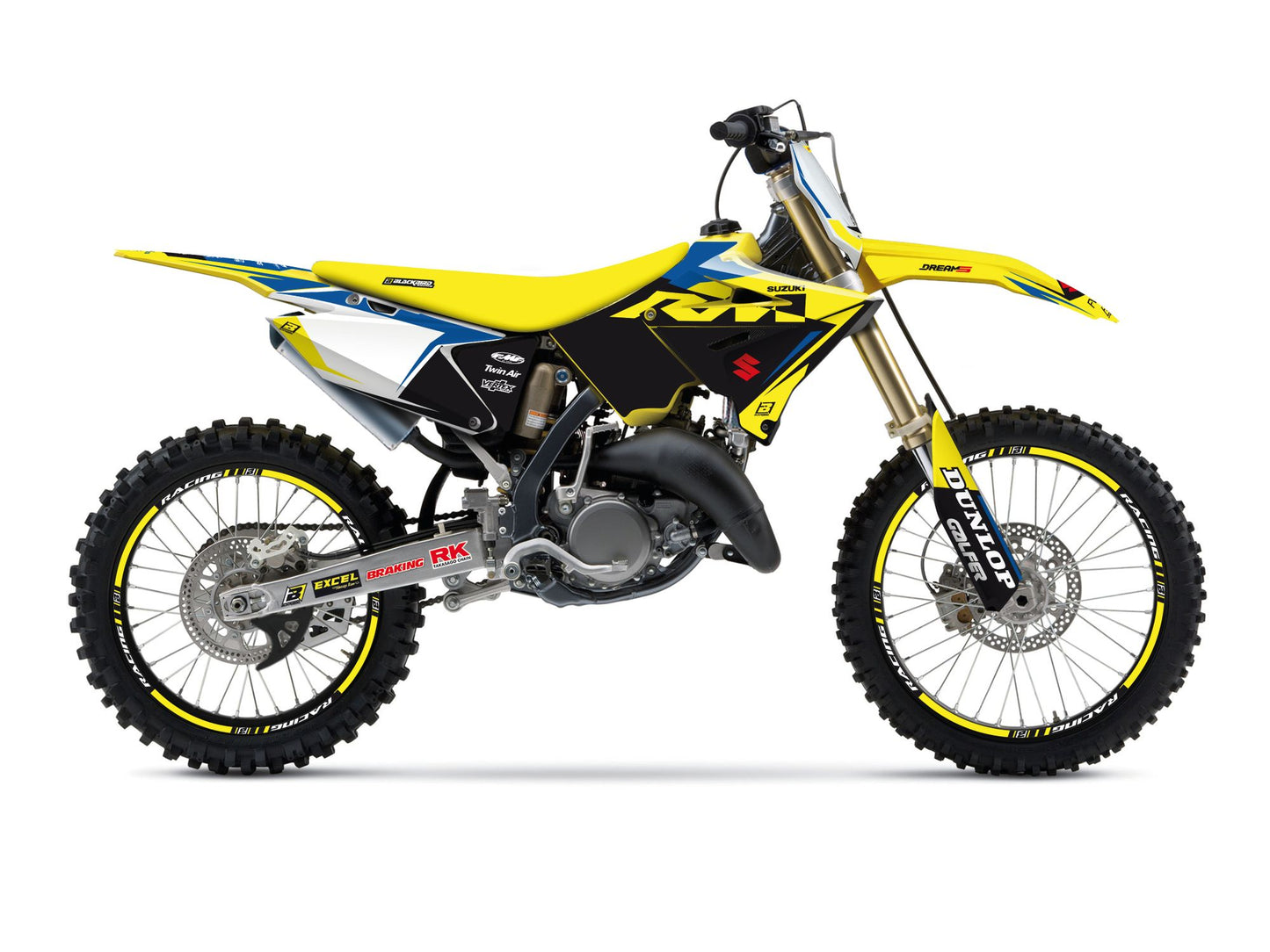 Kit Adesivi Dream 5 Blackbird Suzuki RM POLISPORT RESTYLE 2001-2008