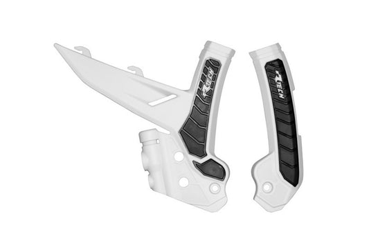 Racetech PROTEZIONE TELAIO BI-MATERIALE KTM 125/250/300/350/450/500 2023-2026 BIANCO-NERO